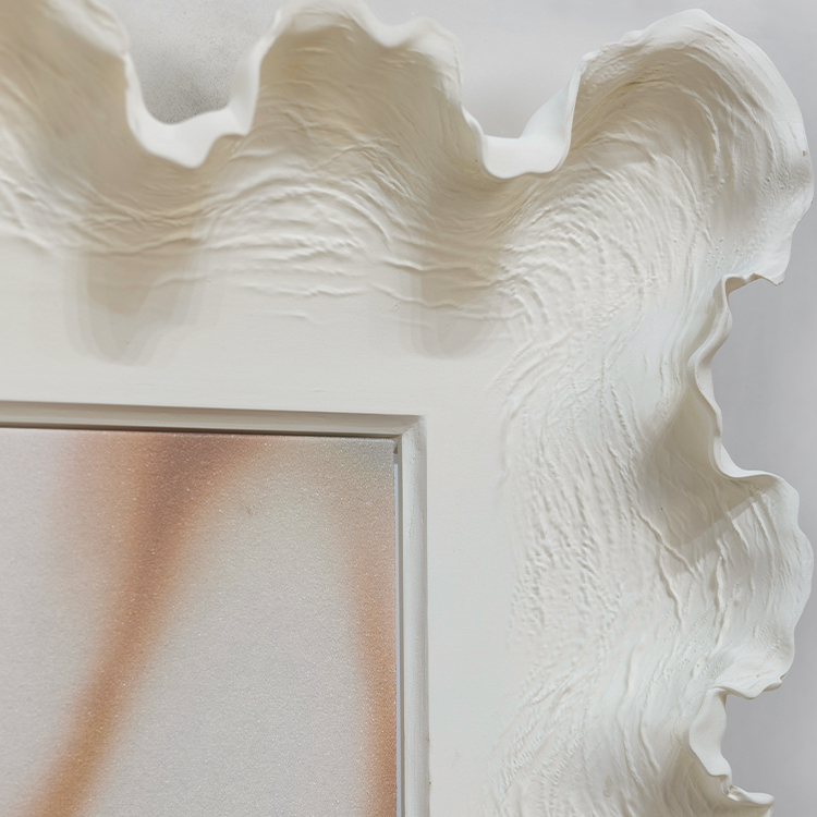 TY ART SPACE Handmade Painting with Irregular Frame​ Wall Art Panel Home Decor for High-end Hotel Villa Interior Design Custom Support