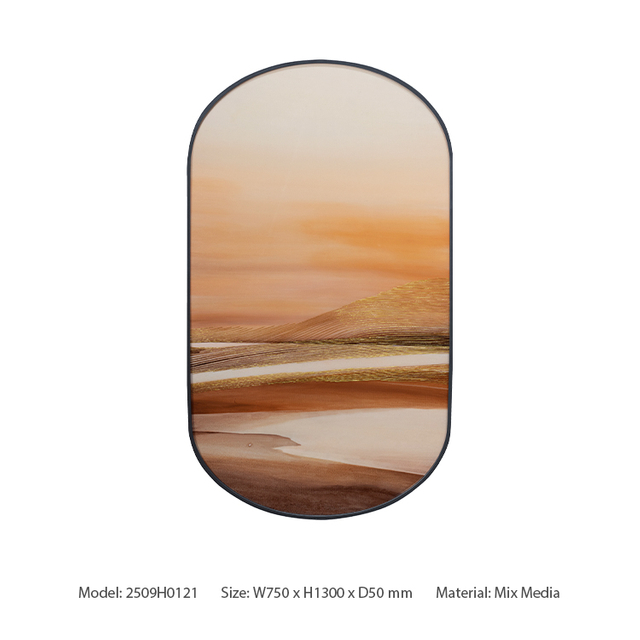 TY ART SPACE Hand-painted Water Color Painting Wall Art Panel with Metal Wires Luxury Home Decor for High-end Hotel Villa Interior Design Custom Support