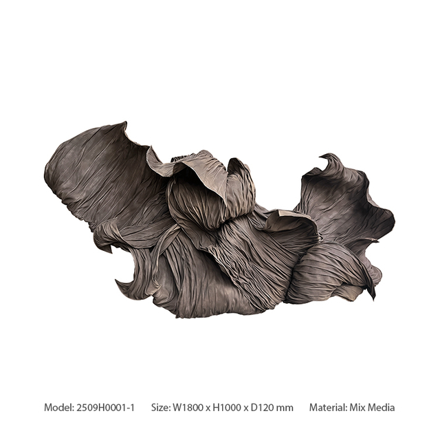  TY ART SPACE Handmade 3D Fabric/Paper Installation Wall Art Panel Home Decor for High-end Hotel Villa Interior Design Custom Support