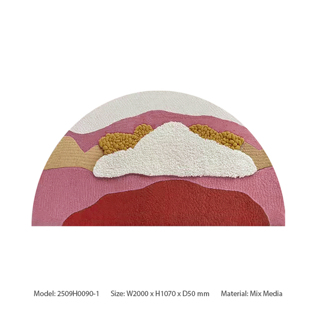  TY ART SPACE Handmade Rope & Fabric Weaving Wall Art Panel Home Decor for High-end Hotel Villa Interior Design Custom Support