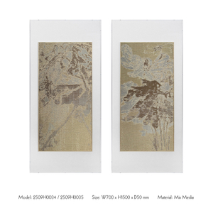  TY ART SPACE Handmade Textured Metal Wire Weaving with Fabric Home Decor for High-end Hotel Villa Interior Design Custom Support