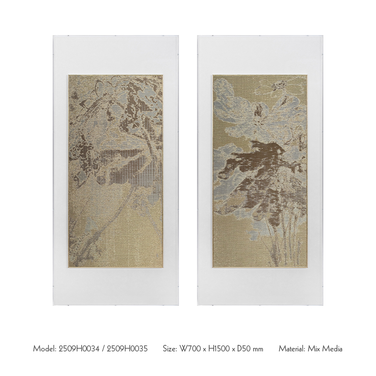  TY ART SPACE Handmade Textured Metal Wire Weaving with Fabric Home Decor for High-end Hotel Villa Interior Design Custom Support