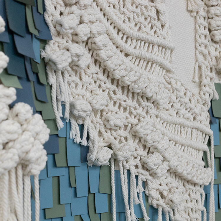  TY ART SPACE Handmade Fabric Weaving Home Decor Direct Outlet for High-end Hotel Villa Interior Design Custom Support