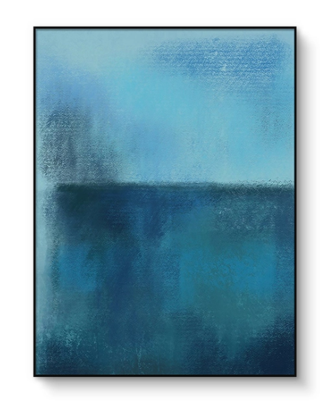 Blue Acrylic Painting on Canvas