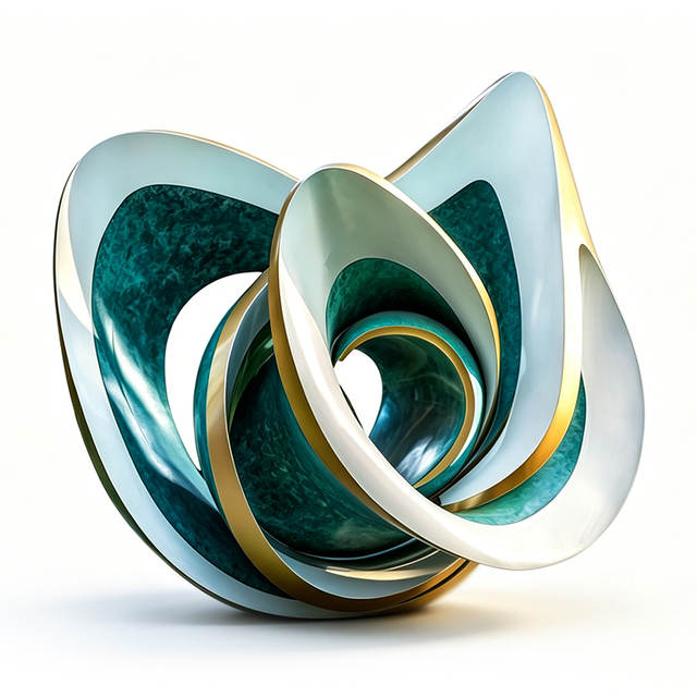 Polished Big Size Outdoor Stainless Steel Sculpture for Hotel Garden