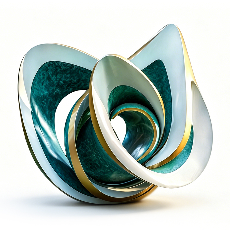 Polished Big Size Outdoor Stainless Steel Sculpture for Hotel Garden