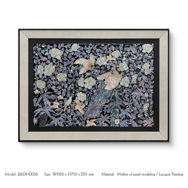 TY ART SPACE Luxury Wall Art Panel Mother-of-pearl Collaging Home Decor Custom Support