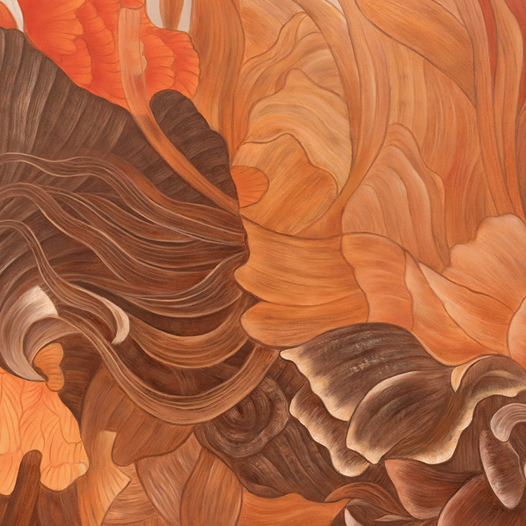 TY ART SPACE Luxury Wood Carving Hand-painted Wall Art Panel Home Decor Custom Support Colors