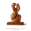 Custom Luxury Abstract Bronze Figurine Metal Art Craft Hotel Project Lobby Tabletop Decoration Interlocking Couple Statue Modern Sculpture