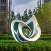 Polished Big Size Outdoor Stainless Steel Sculpture for Hotel Garden