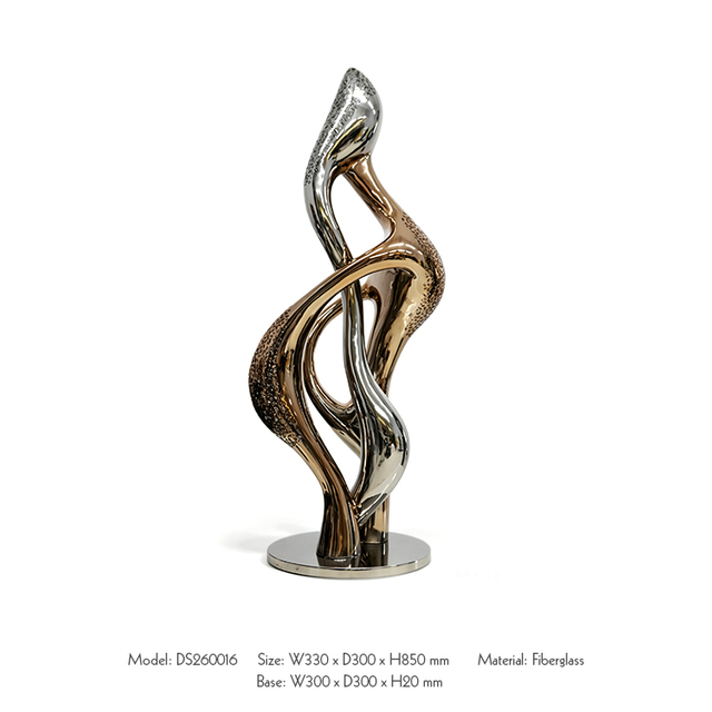 Customized Eletroplating Fiberglass Sculpture for High-end Hotel Projects