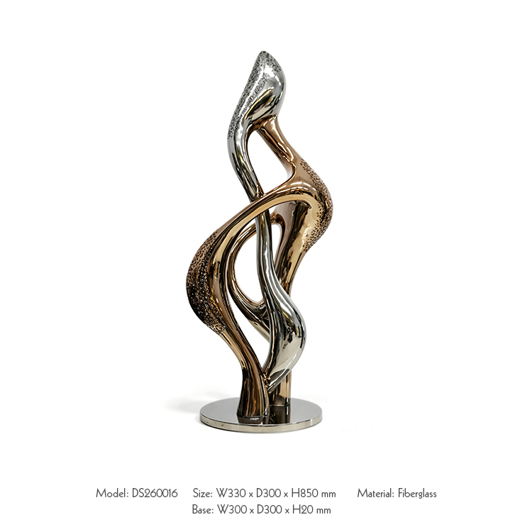 Customized Eletroplating Fiberglass Sculpture for High-end Hotel Projects