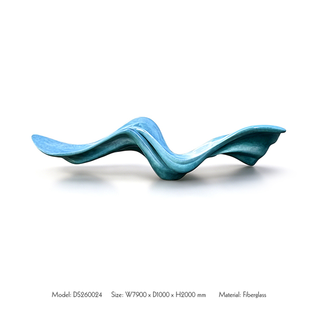  TY ART SPACE Customized Wave Large 3D Sculpture for High-end Projects