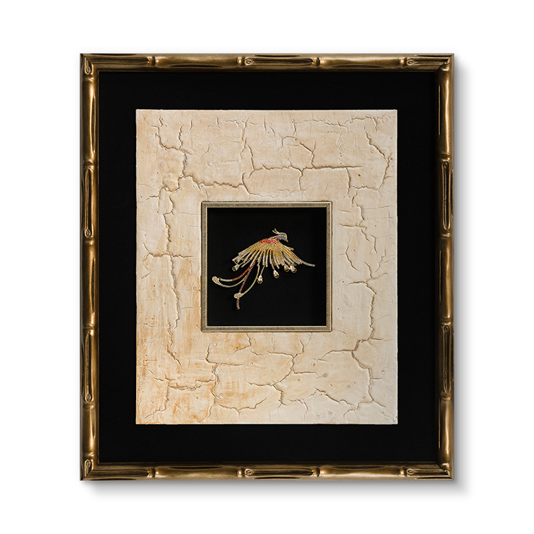TY ART SPACE 3D Textured Hand-painted Wall Art Panel with Real Item Home Decor Custom Support 