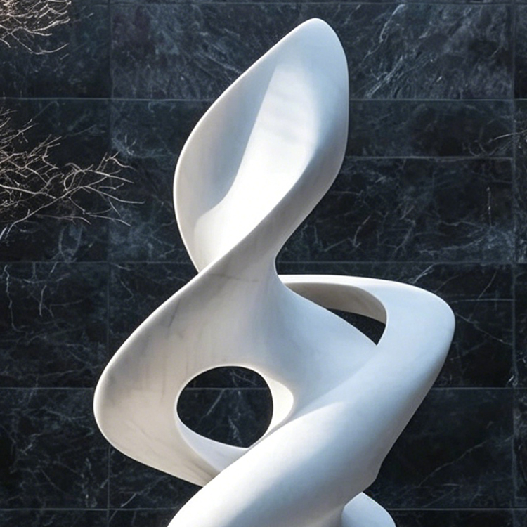TY ART SPACE Fiber Glass Home Decor with Marble Base Custom Support for Hotel Project