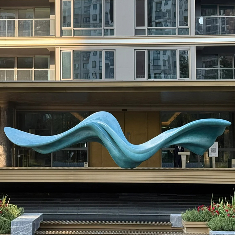  TY ART SPACE Customized Wave Large 3D Sculpture for High-end Projects