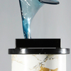 Customized Large Floor Standing Resin Sculpture with Marble Base Luxury Hotel Club Project Decorative Art Craft Statue
