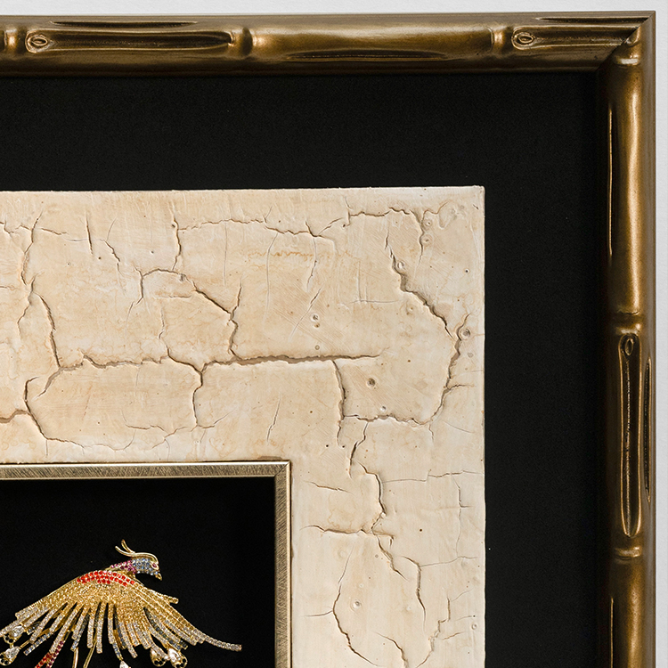 TY ART SPACE 3D Textured Hand-painted Wall Art Panel with Real Item Home Decor Custom Support 