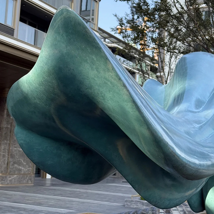  TY ART SPACE Customized Wave Large 3D Sculpture for High-end Projects
