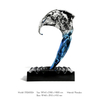 Customized Modern Faceted Whale Sculpture Luxury Blue Gradient Geometric Abstract Statue Art for Hotel Lobby Club Project Decor