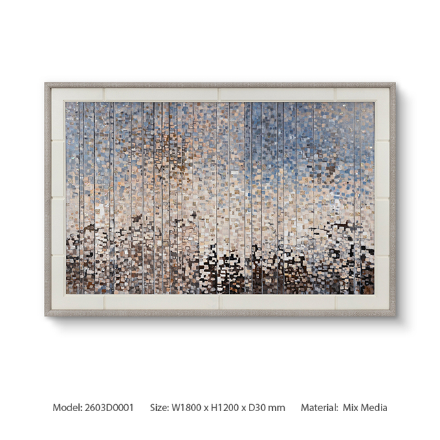 TY ART SPACE Handmade Mixed Media Wall Art Panel Luxury Home Decor for Interior Design