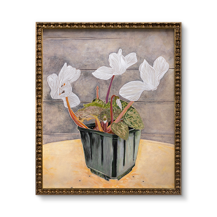 Vintage Home Decor Painting Hand Painted Canvas Flower Artwork