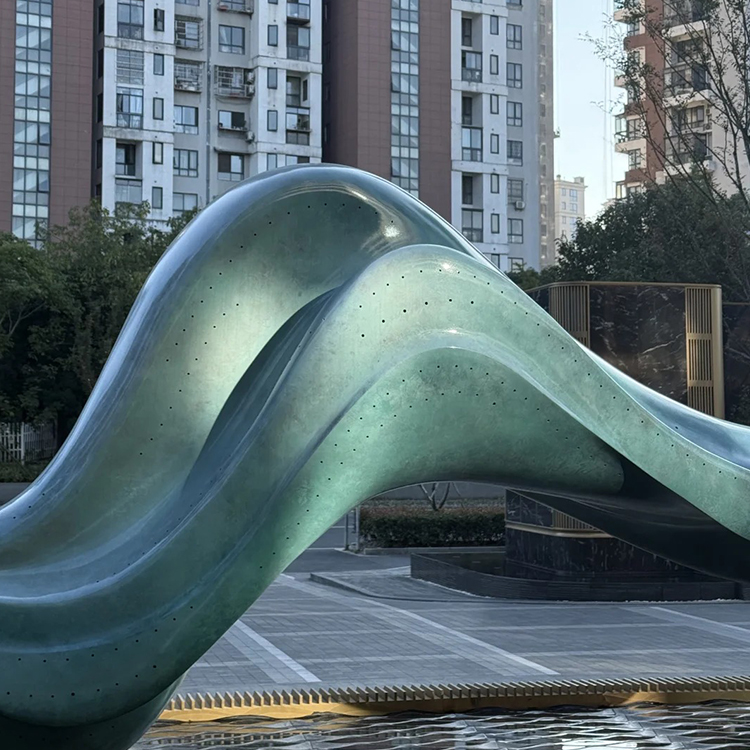  TY ART SPACE Customized Wave Large 3D Sculpture for High-end Projects