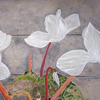 Vintage Home Decor Painting Hand Painted Canvas Flower Artwork