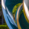 Polished Big Size Outdoor Stainless Steel Sculpture for Hotel Garden