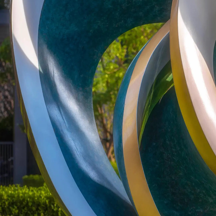 Polished Big Size Outdoor Stainless Steel Sculpture for Hotel Garden