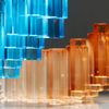 Custom Luxury Transparent Resin Block Sculpture Modern Abstract Geometric Art Statue for Hotel Lobby Project